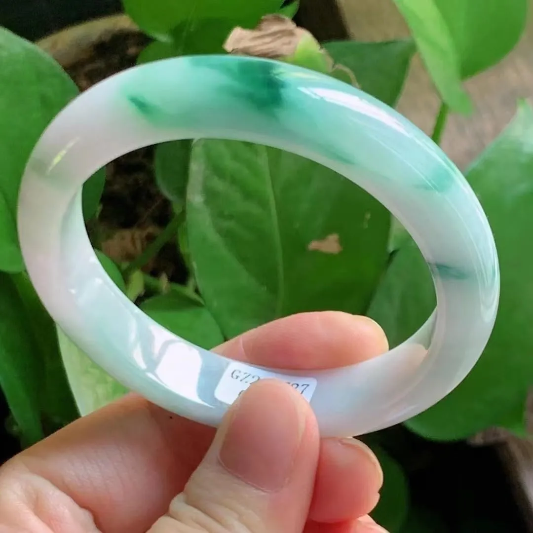 Natural Jade Bangle Bracelet for Women, Green Vintage Handmade,Jade Bracelet??Handmade with certificate
