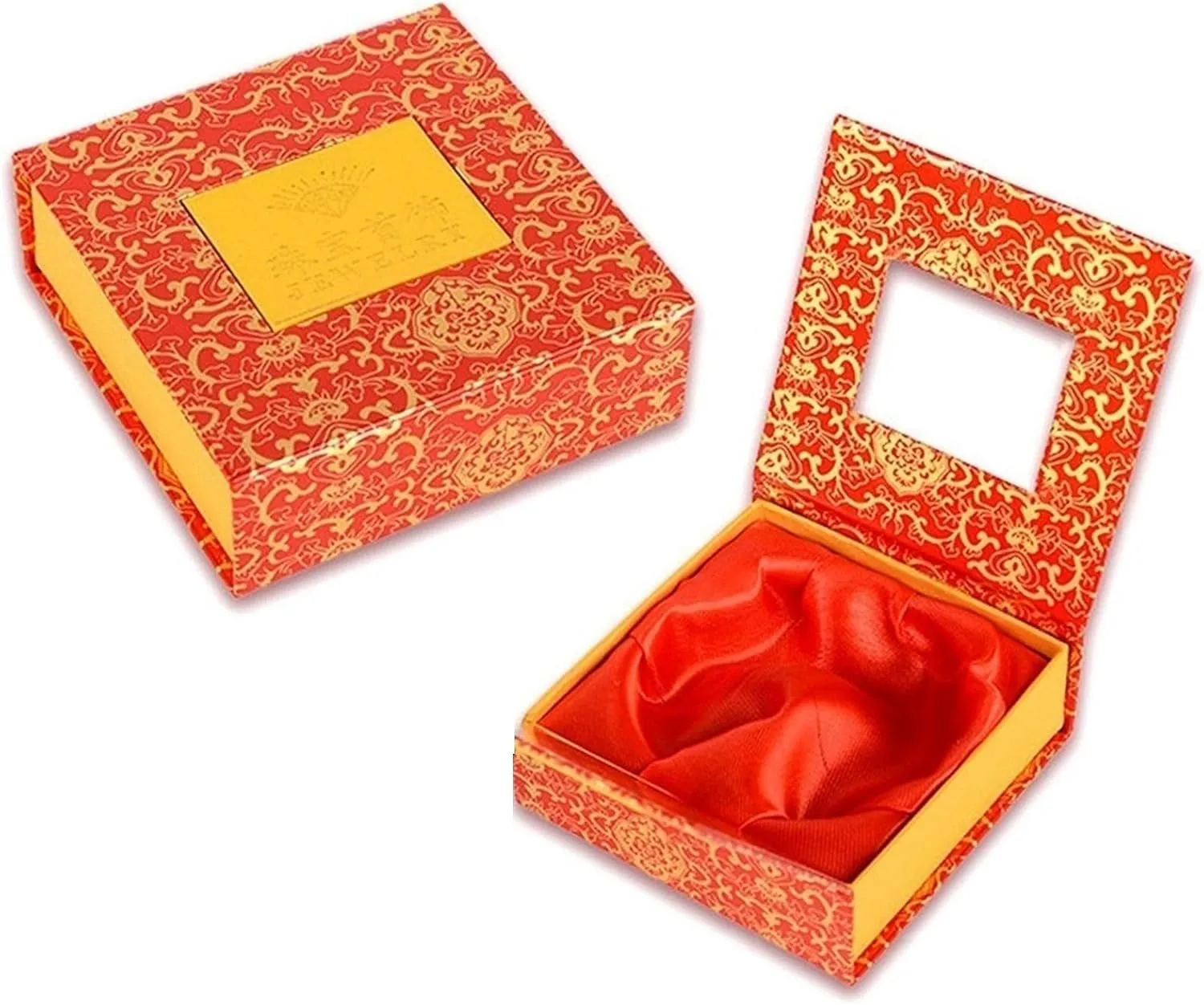 Natural Jade Bangle Bracelet for Women Red and Yellow Floating Flower Gorgeous Bracelet