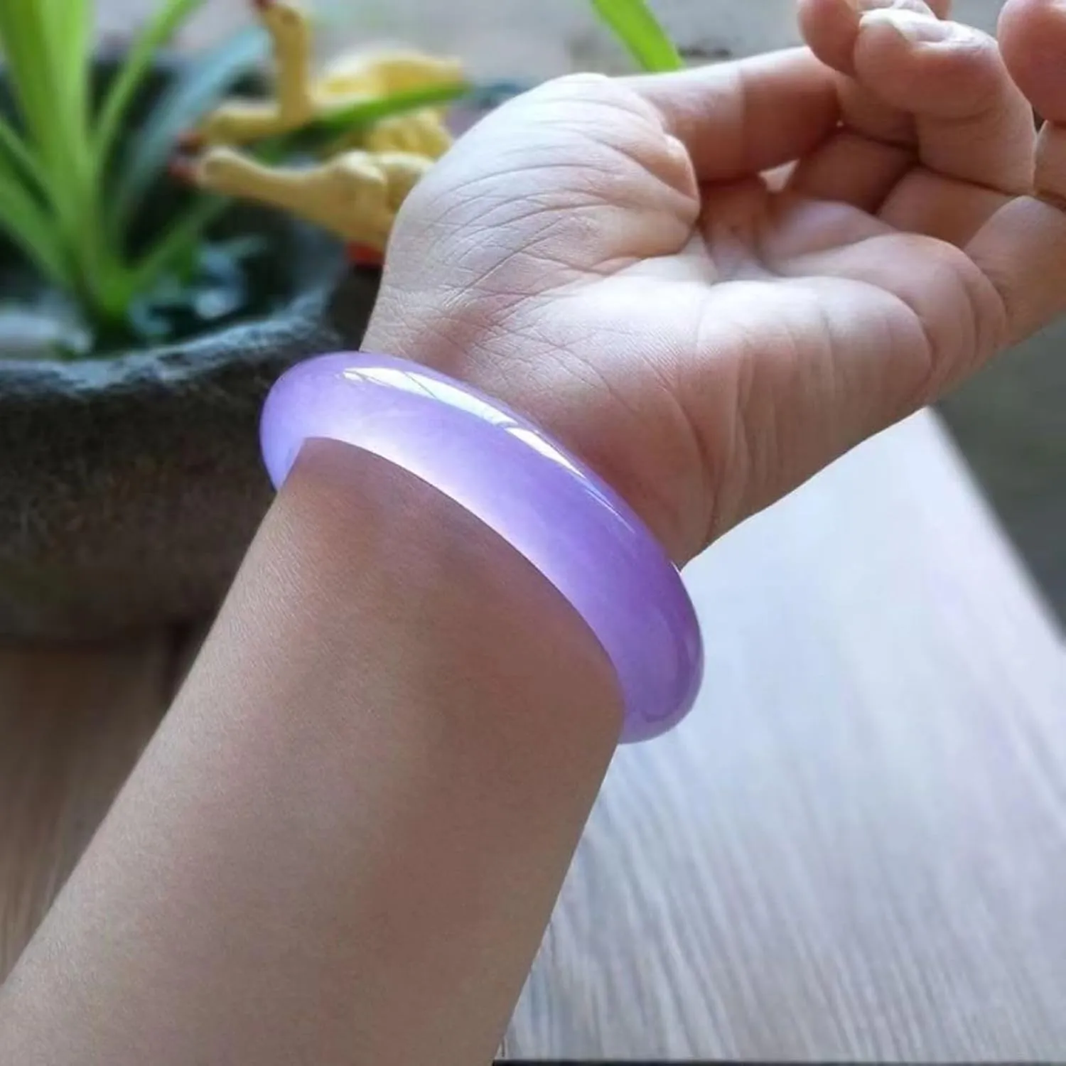 Natural Jade Bangle Bracelet For Women Violet Jade Bracelet
