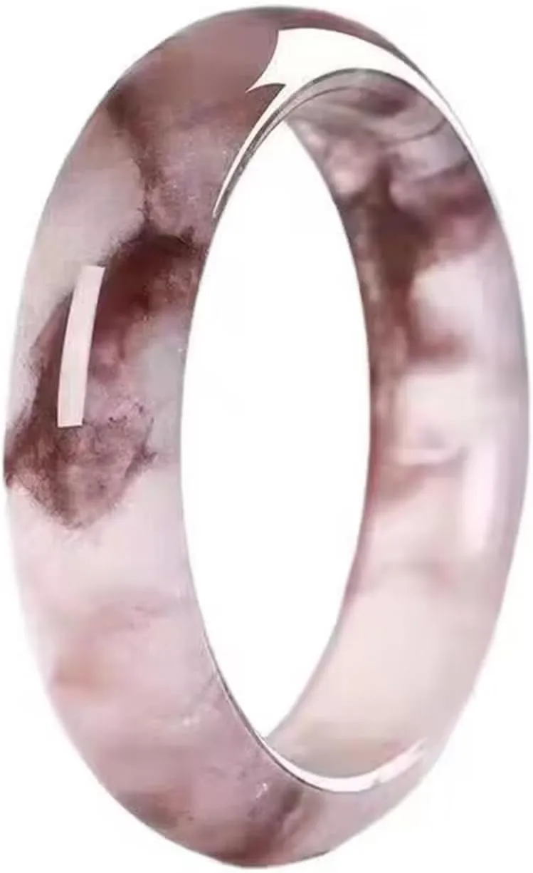 Natural Jade Bangle Bracelet For Women, Violet Unique Jadeite Bracelet Gift For Relatives