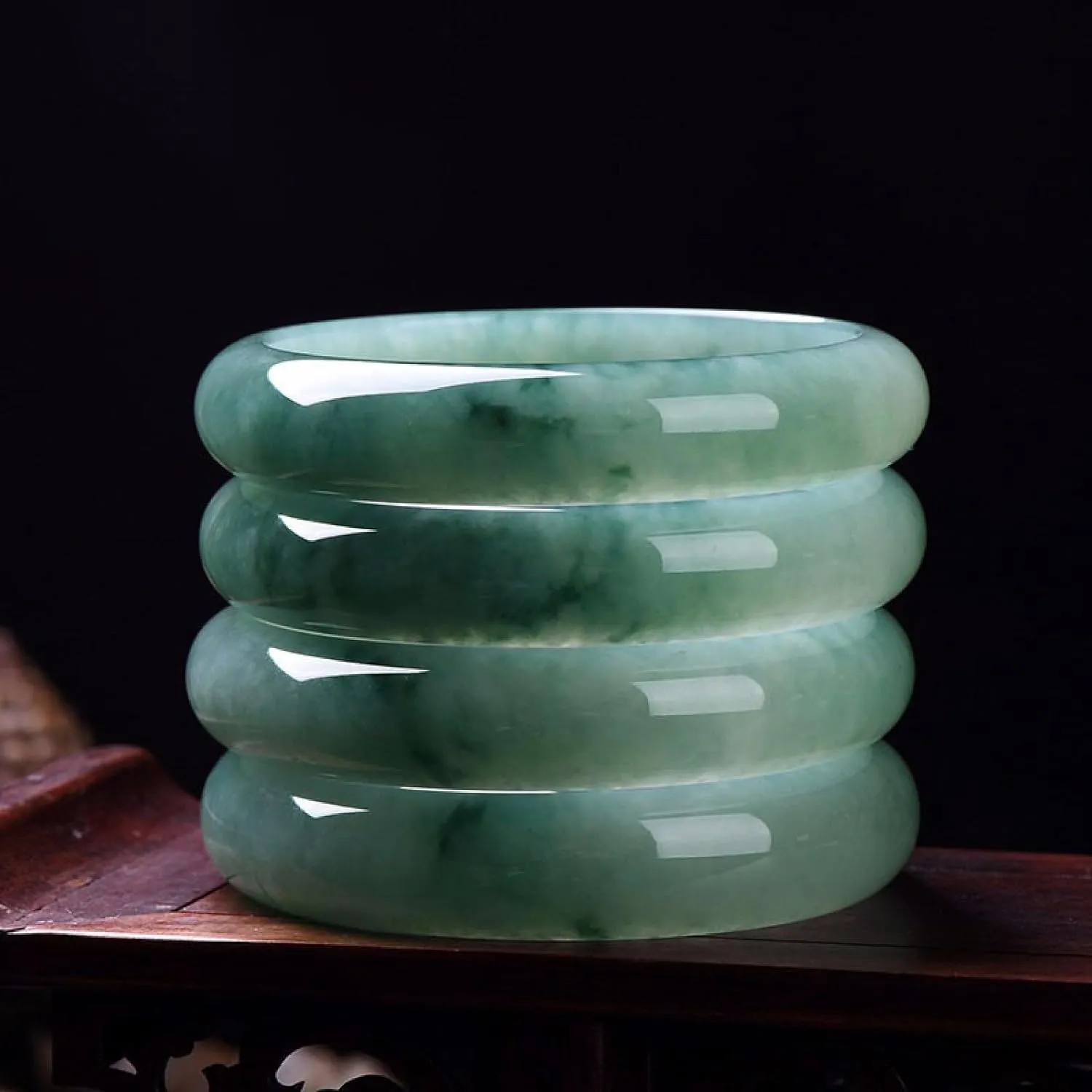 Natural Jade Bangle Bracelet for Women,genuine Green Jade Bracelet with Certificate