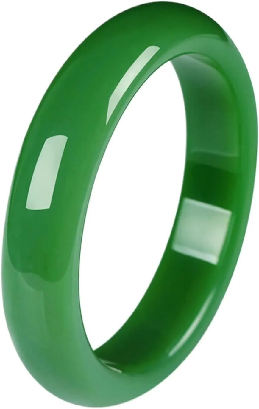 Natural Jade Bangle Bracelet, Traditional Round Style, Spinach Green??With Jewelry Box Send your mom to your colleague