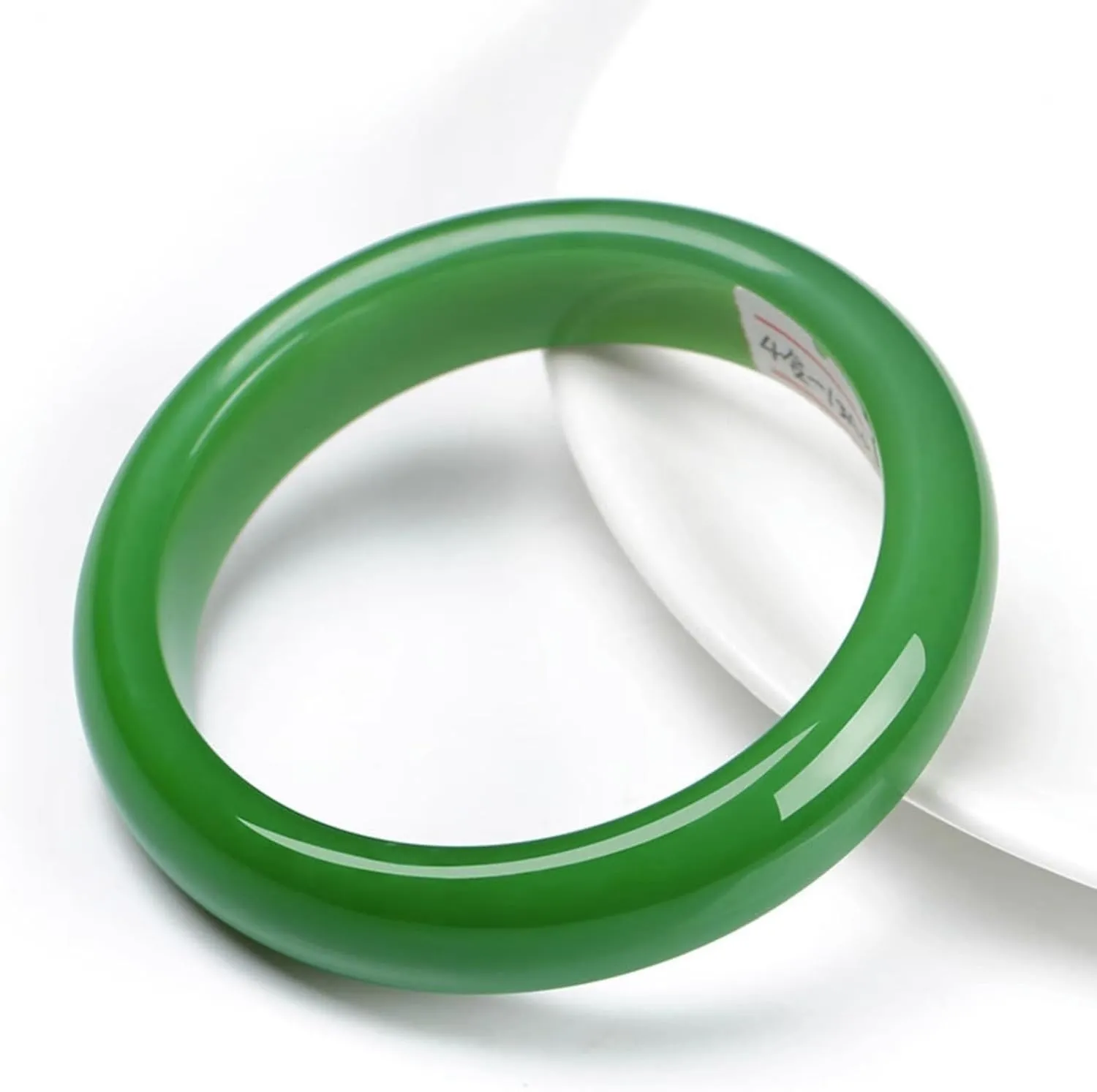 Natural Jade Bangle Bracelet, Traditional Round Style, Spinach Green??With Jewelry Box Send your mom to your colleague