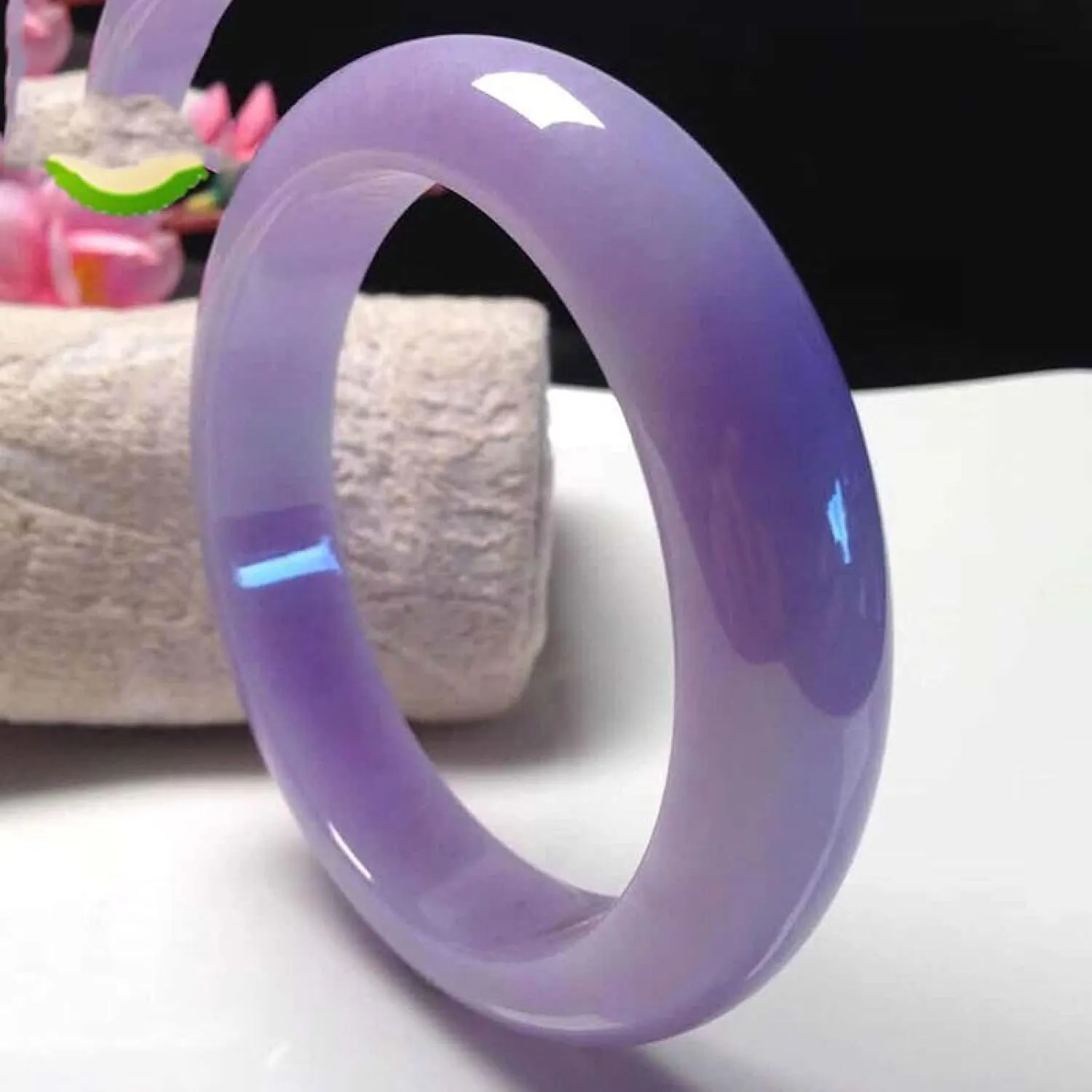 Natural Jade Bracelet For Women, Genuine Ice Purple Jade Bracelet, Master Work, National Inspection Certificate