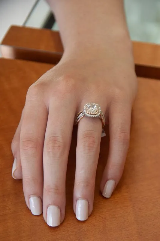 Natural Pink Diamond Engagement Ring