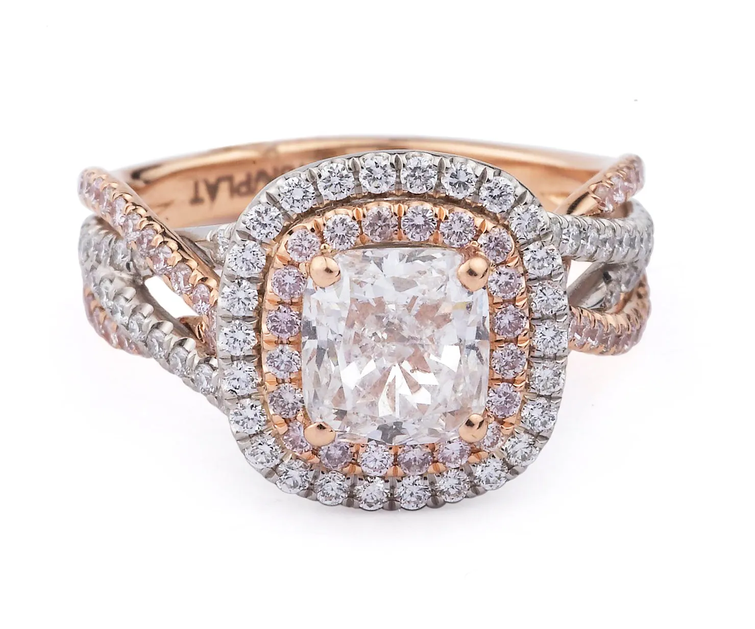 Natural Pink Diamond Engagement Ring