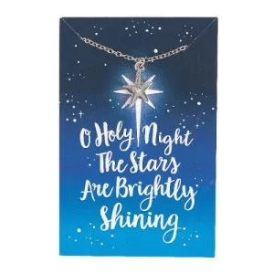 O Holy Night Star Necklaces with Card