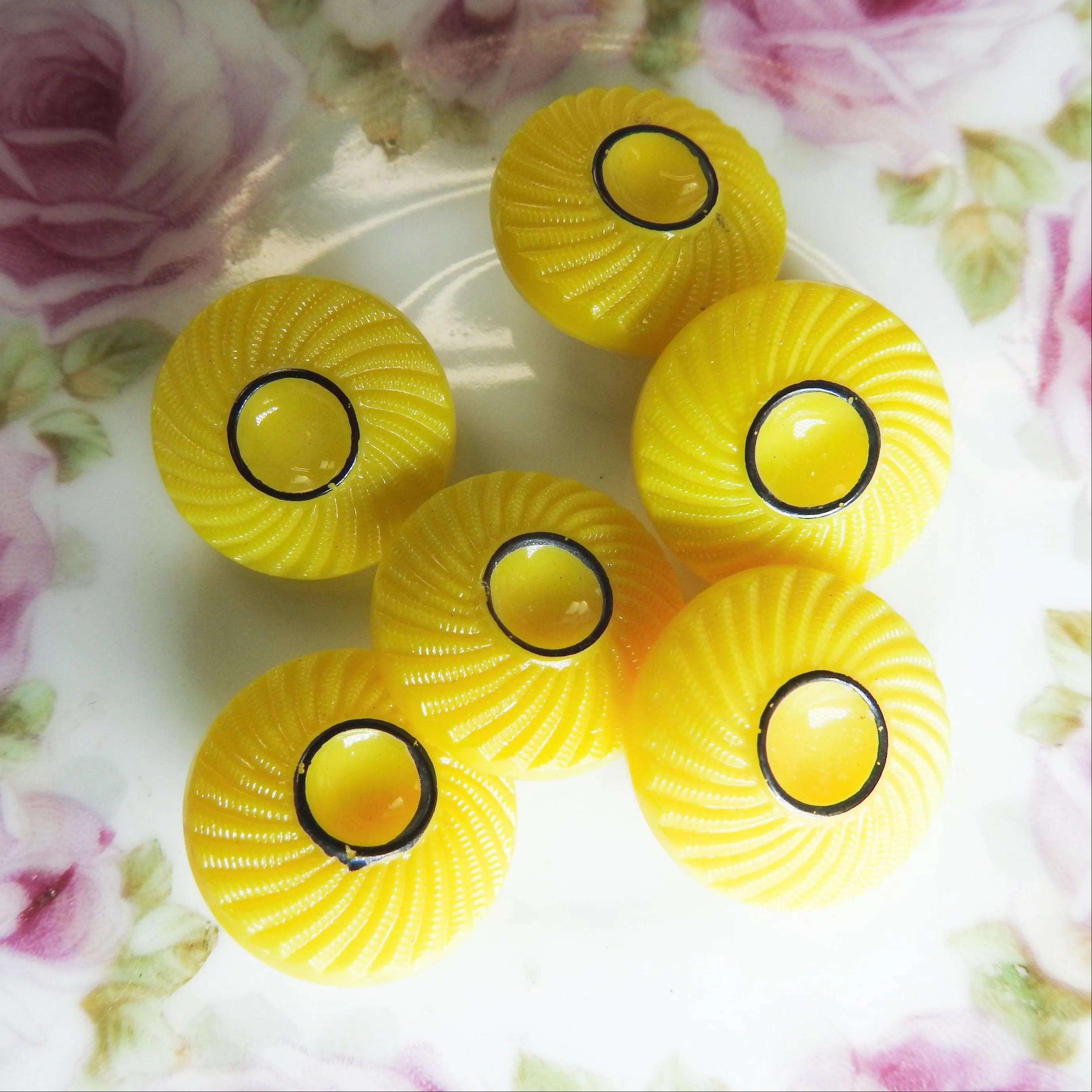 Old glass buttons