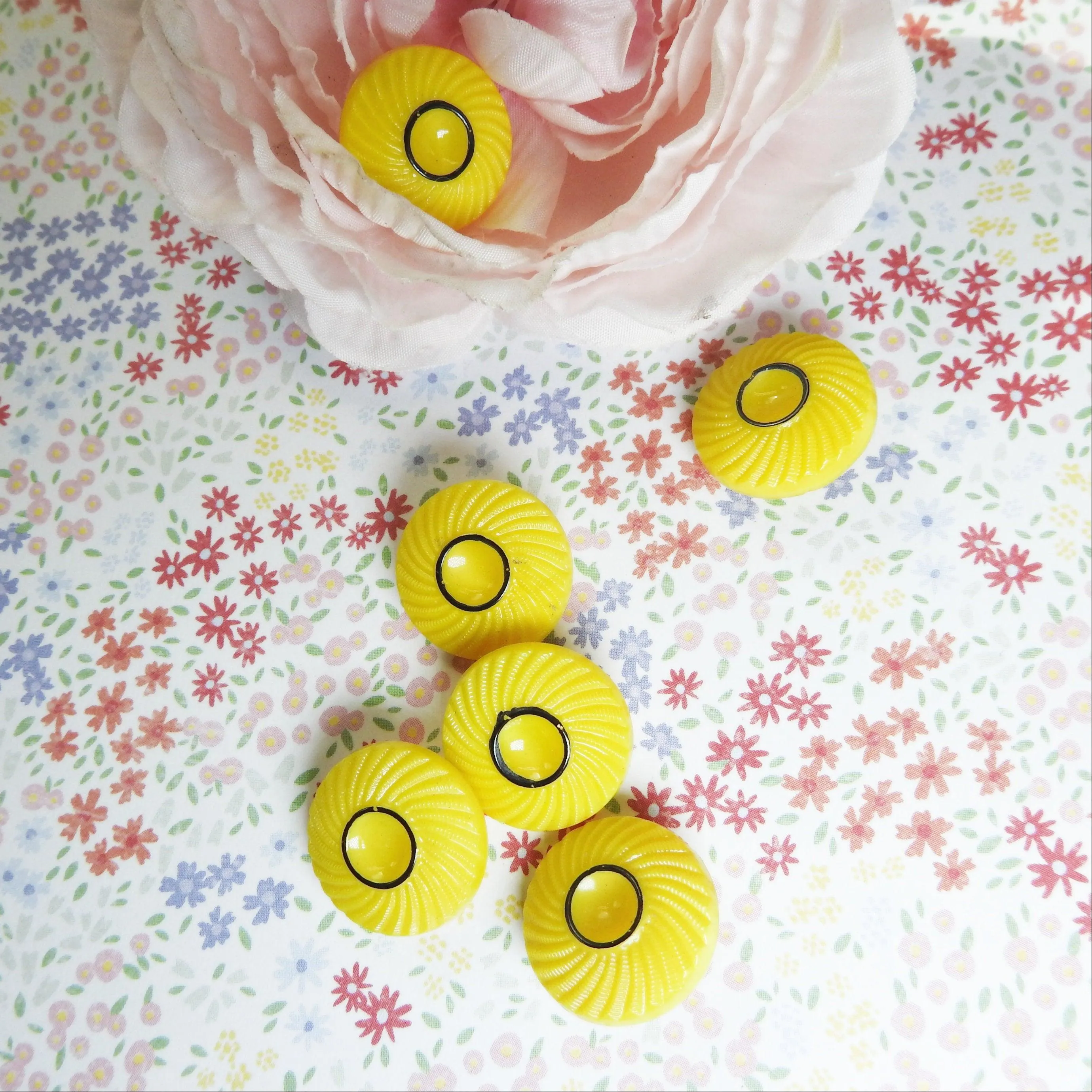 Old glass buttons