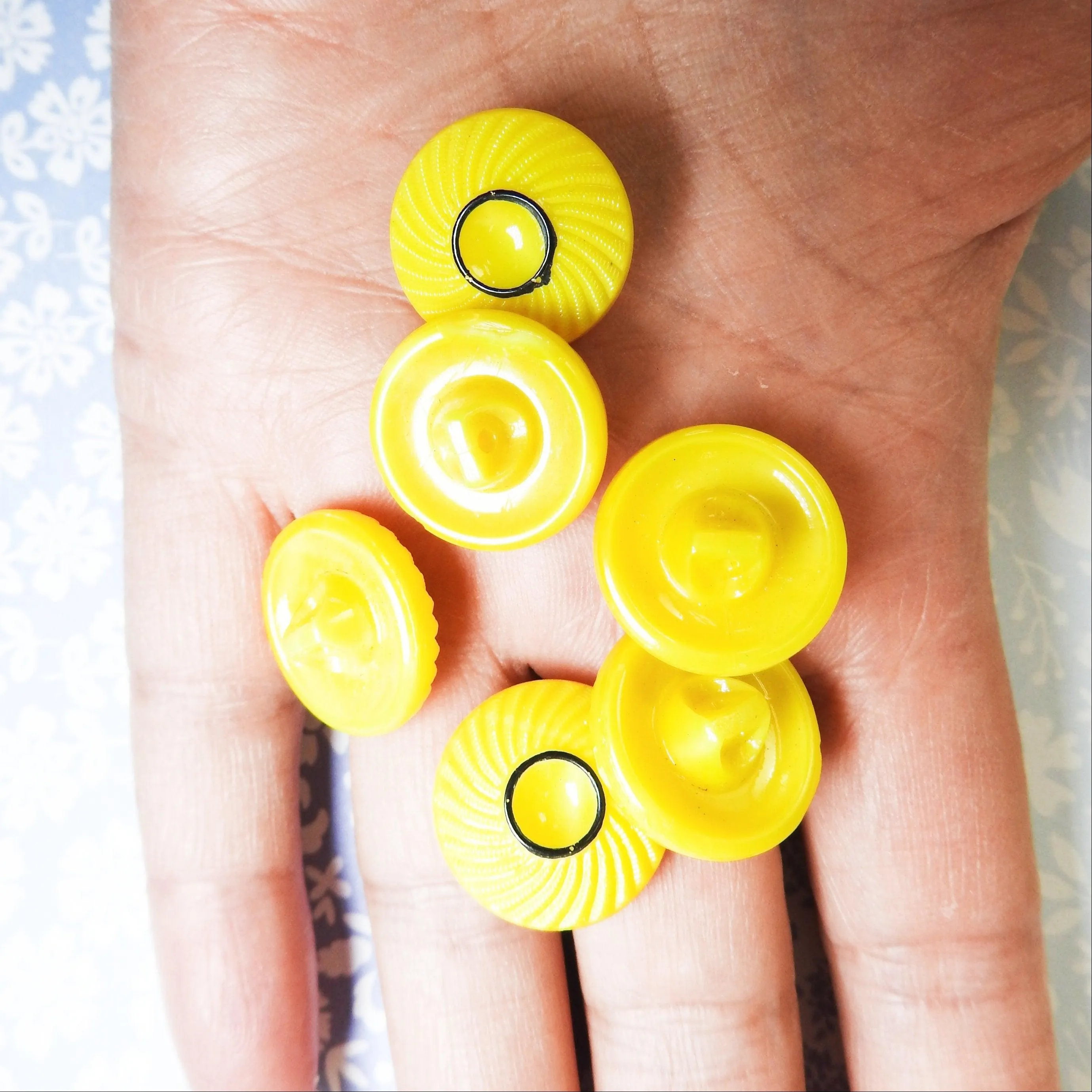Old glass buttons