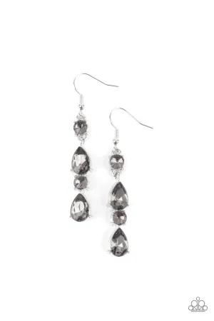 Paparazzi Raise Your Glass to Glamorous Silver Fishhook Earrings - P5DA-SVXX-099XX