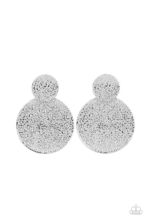 Paparazzi Refined Relic Silver Post Earrings - P5PO-SVXX-191XX