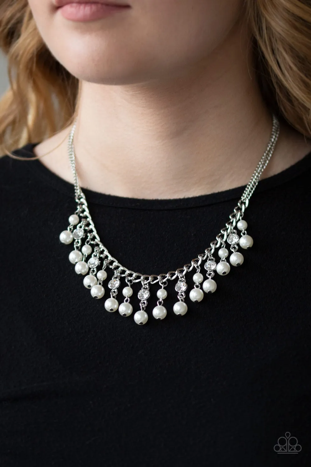 Paparazzi Regal Refinement White Short Necklace - P2RE-WTXX-412XX
