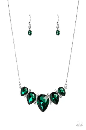 Paparazzi Regally Refined - Green  Necklace P2RE-GRXX-273XX