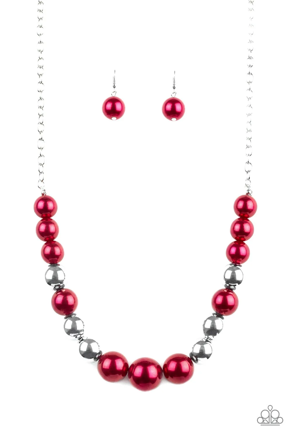 Paparazzi Take Note Red Short Necklace