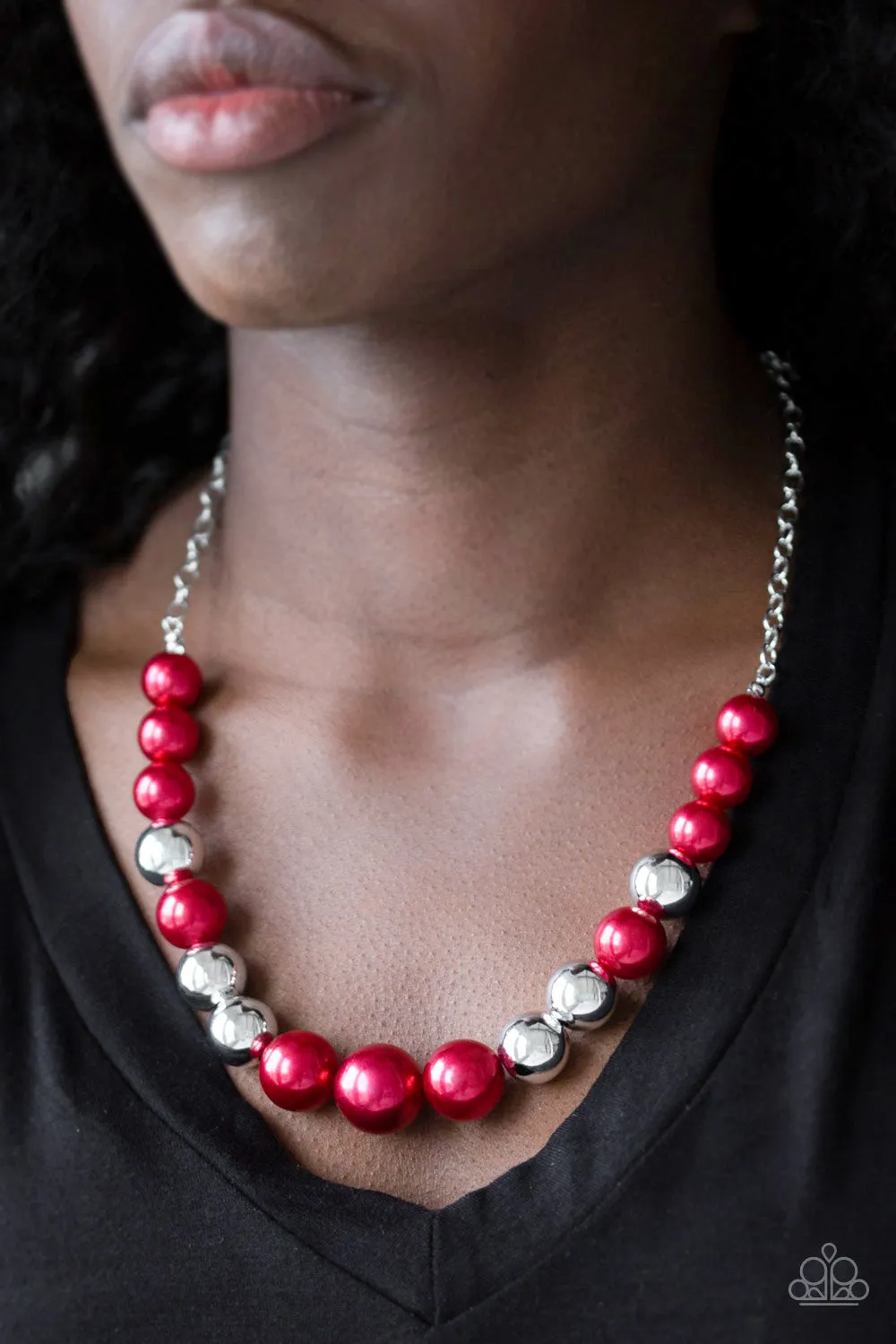 Paparazzi Take Note Red Short Necklace
