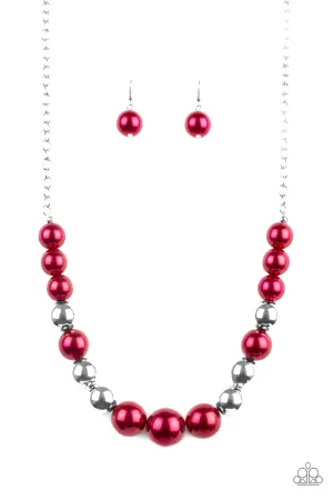 Paparazzi Take Note Red Short Necklace