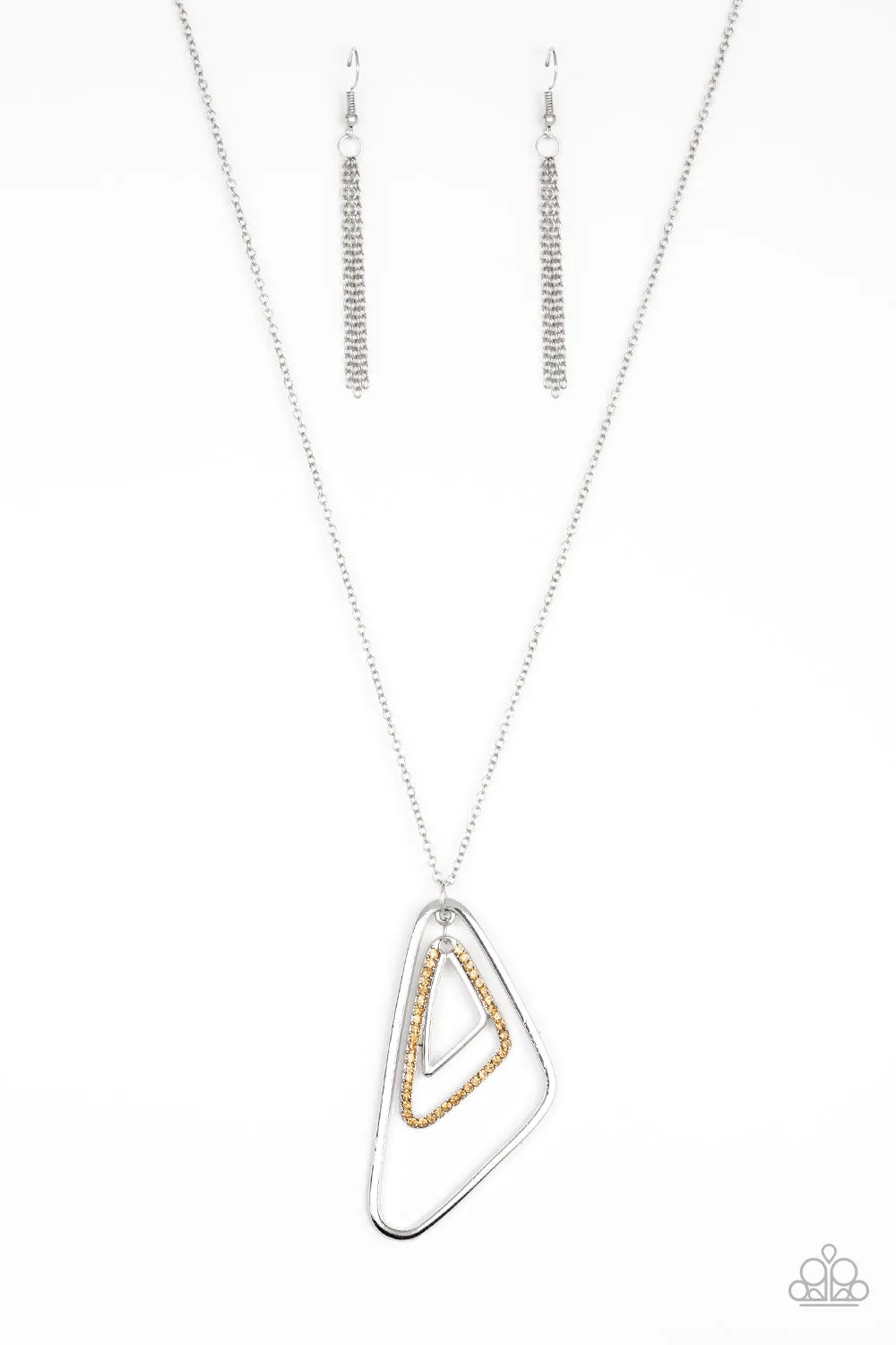 Paparazzi Triple Trifecta Brown Necklace Set