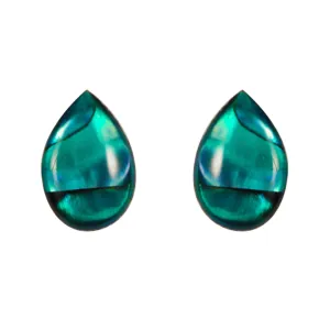 Paua Water Drop Stud Earrings