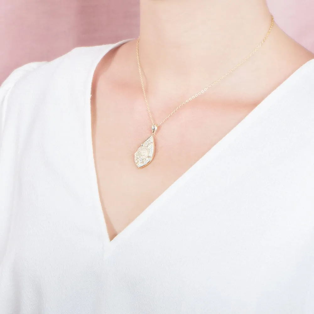 Pavé Honu Mandorla Pendant