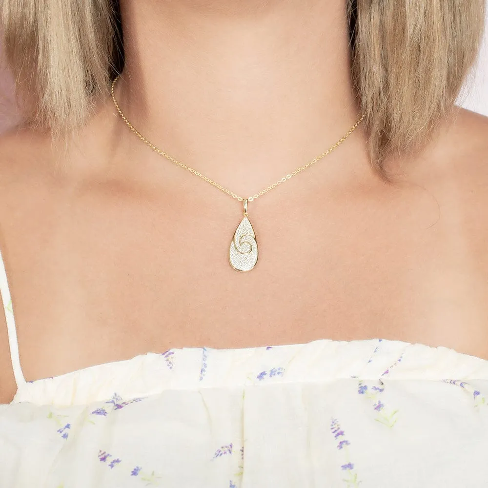 Pavé Nalu Teardrop Pendant