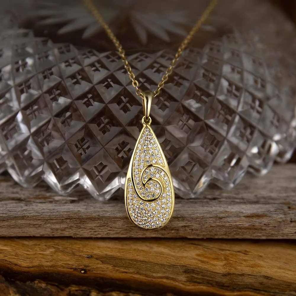 Pavé Nalu Teardrop Pendant
