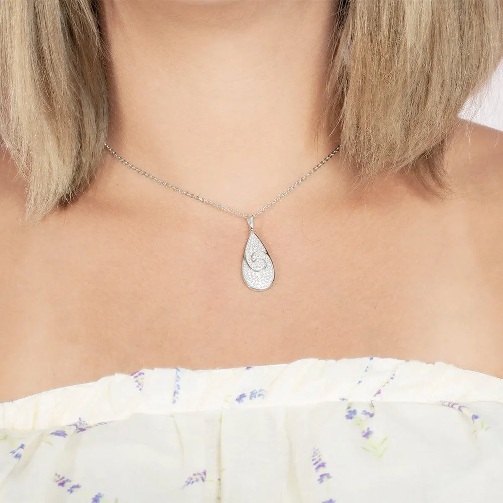 Pavé Nalu Teardrop Pendant
