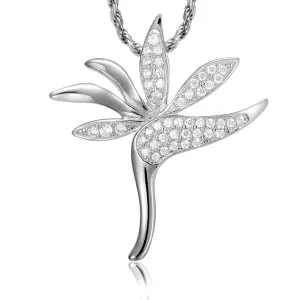 Pavé Tropical Bird of Paradise Pendant