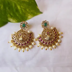 Peacock Chandbali Earring