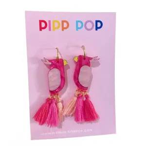 Pink Galah Dangle Earrings