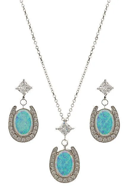 Pond of Luck in the Evening Sky Western Jewelry Set