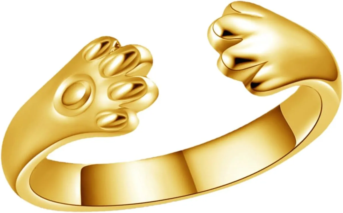 PRETYZOOM Cat Claw Ring Cool Rings Metal Ring Finger Jewelry Creative Ring Adjustable Open Ring Fashion Finger