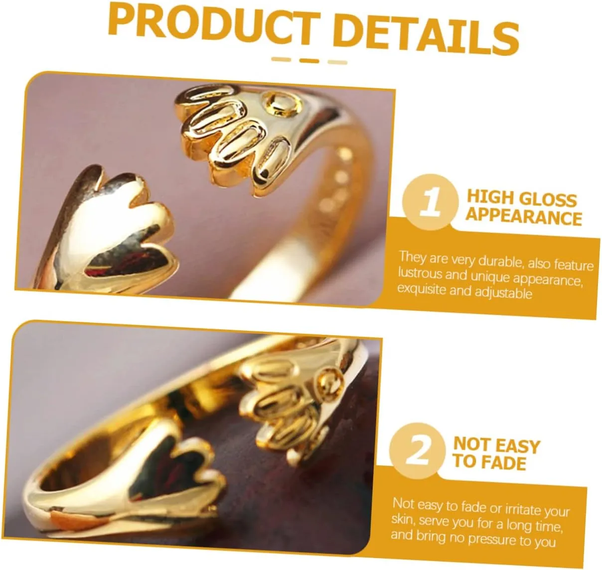 PRETYZOOM Cat Claw Ring Cool Rings Metal Ring Finger Jewelry Creative Ring Adjustable Open Ring Fashion Finger