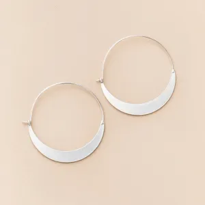 Refined Earring Collection - Crescent Hoop/Sterling Silver
