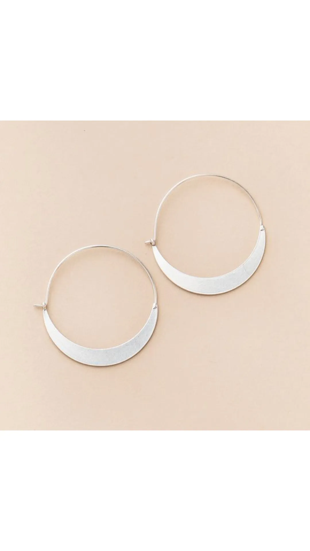 Refined Earring Collection - Crescent/Sterling Silver Hoops