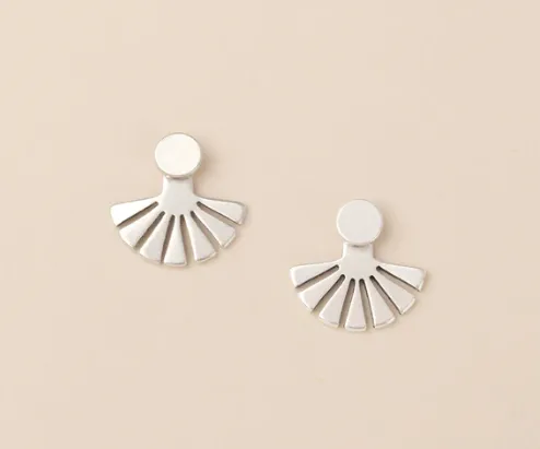 Refined Earring Collection - Sunburst Ear Jacket/Sterling Silver ER025