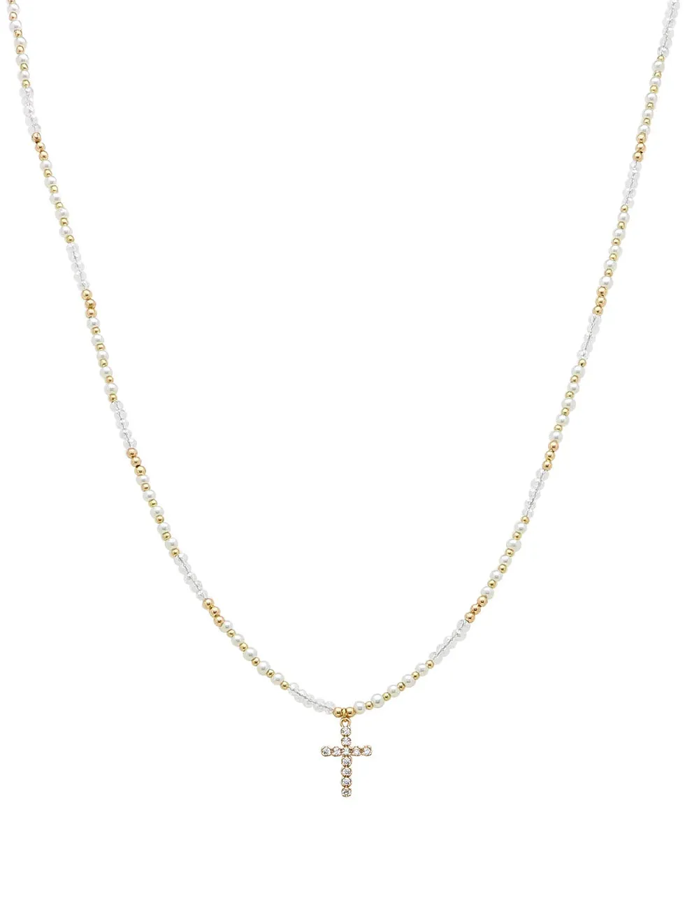 Rhinestone Cross Necklace