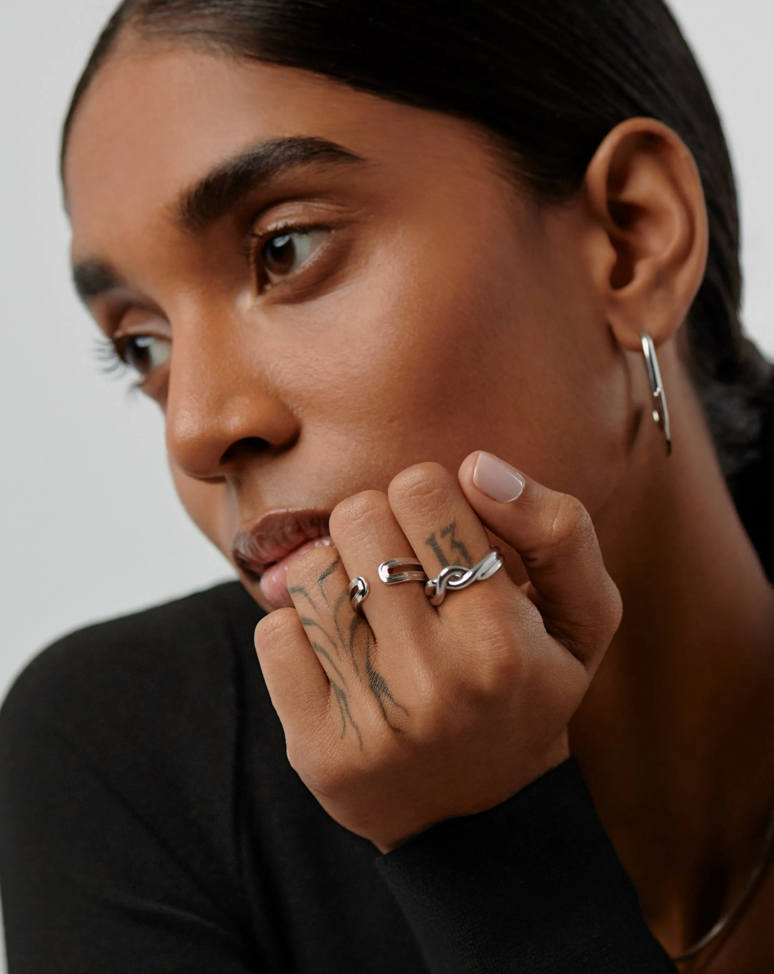 Ridge Ovate Open Ring
