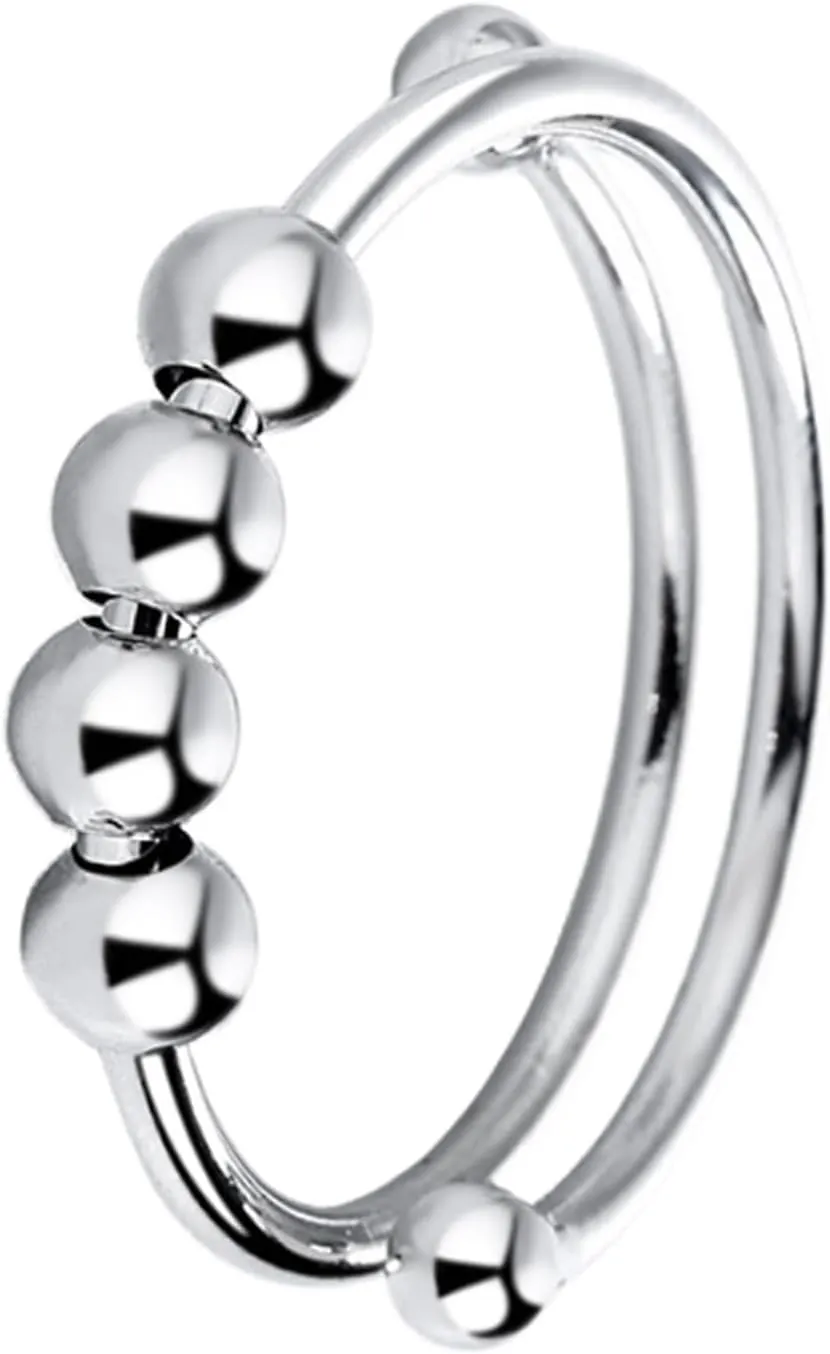 Ring 1 Pc Rings Adjustable Open Set for Seven Bead Rings Stress Relief Stackable Rings Women