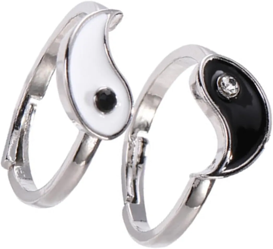 Rings Statement Jewelry 2pcs Open Adjustable Ring Chinese Aesthetic Couples