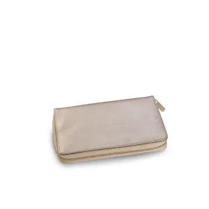 Rose Gold Travel Jewelry Zip Case