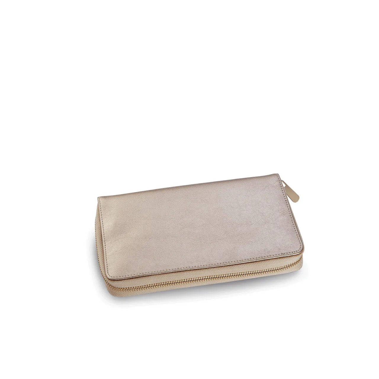 Rose Gold Travel Jewelry Zip Case