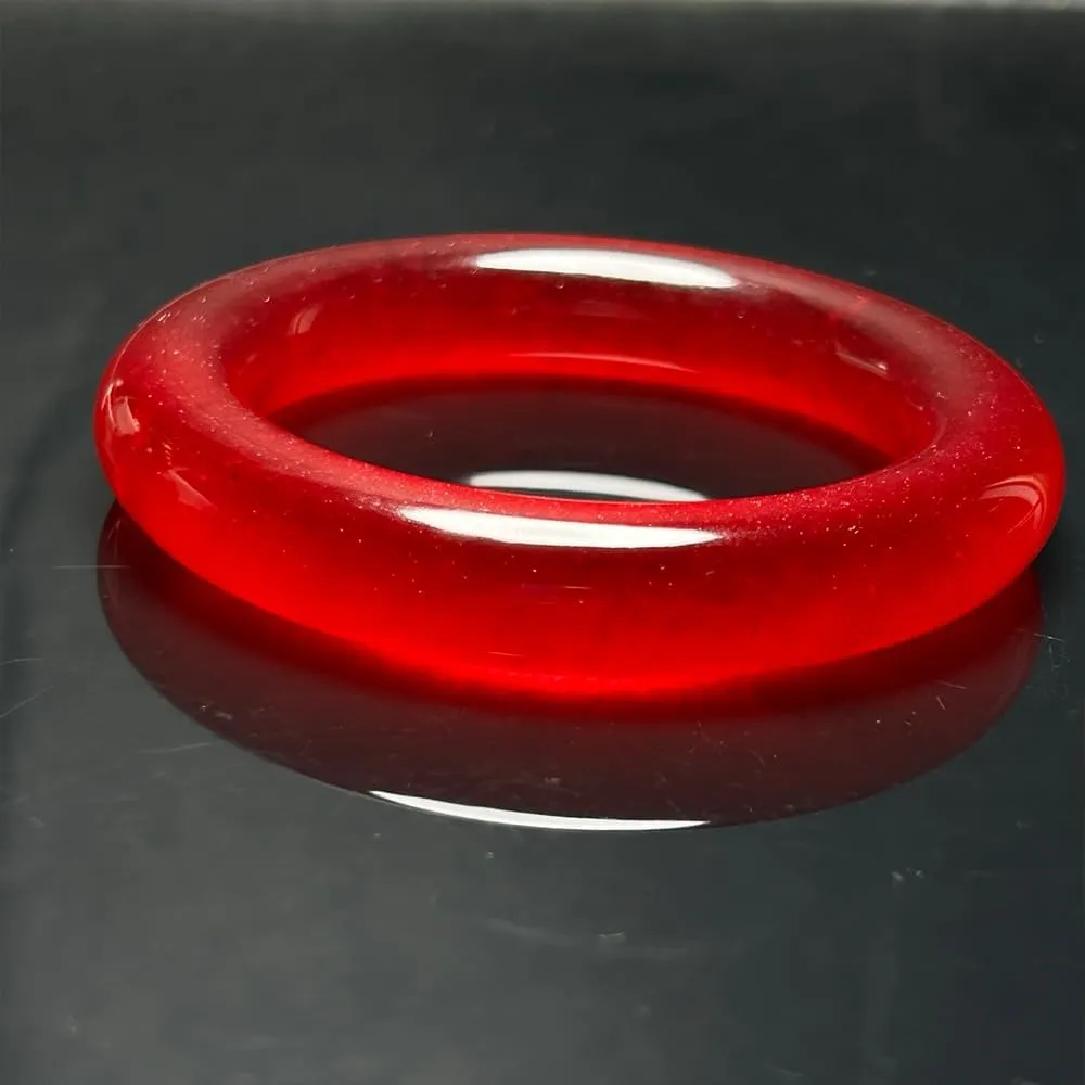 Round Genuine Jade Stone Bangle Good Luck Jade Bangle Bracelet for Women Wealth Healing Amulet Feng Shui Bracelet for Woman Wedding Birthday Gift Fashion Accessories