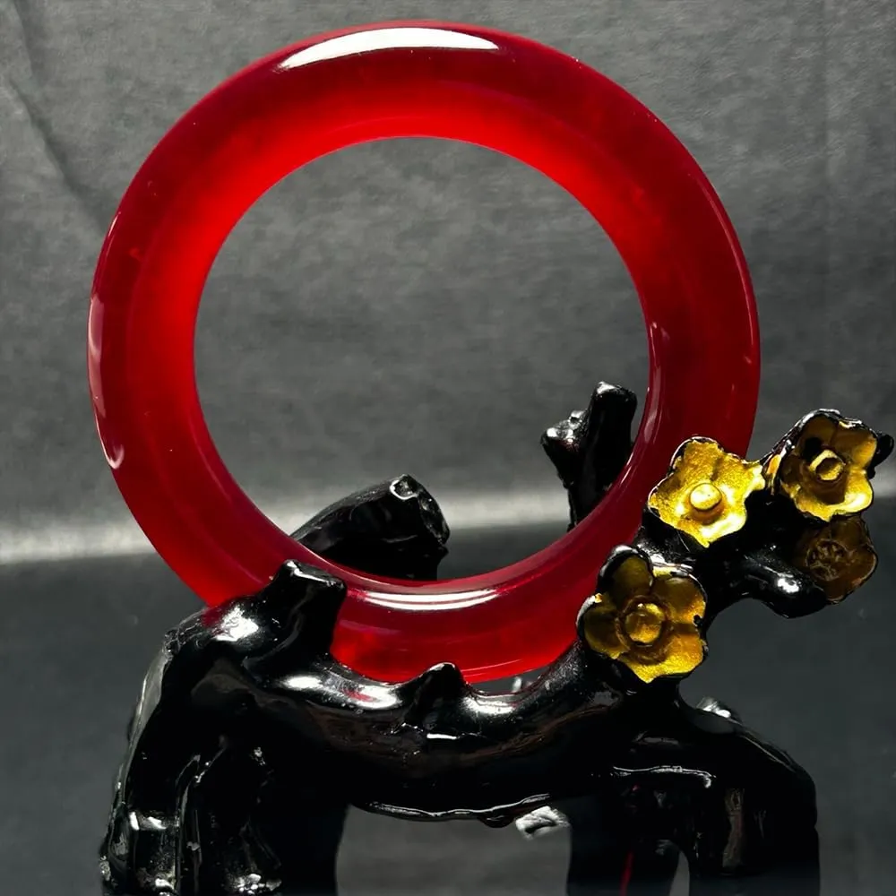 Round Genuine Jade Stone Bangle Good Luck Jade Bangle Bracelet for Women Wealth Healing Amulet Feng Shui Bracelet for Woman Wedding Birthday Gift Fashion Accessories