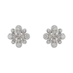 Scallop Jubilee 0.54ct Diamond Stud Earrings in 18K White Gold