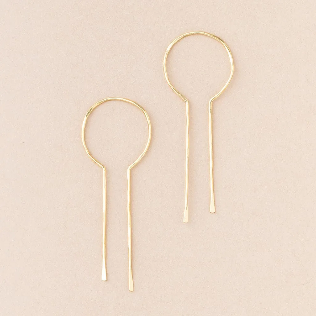 Scout Refined Earring Collection - Equinox Keyhole Hoop Gold Vermeil