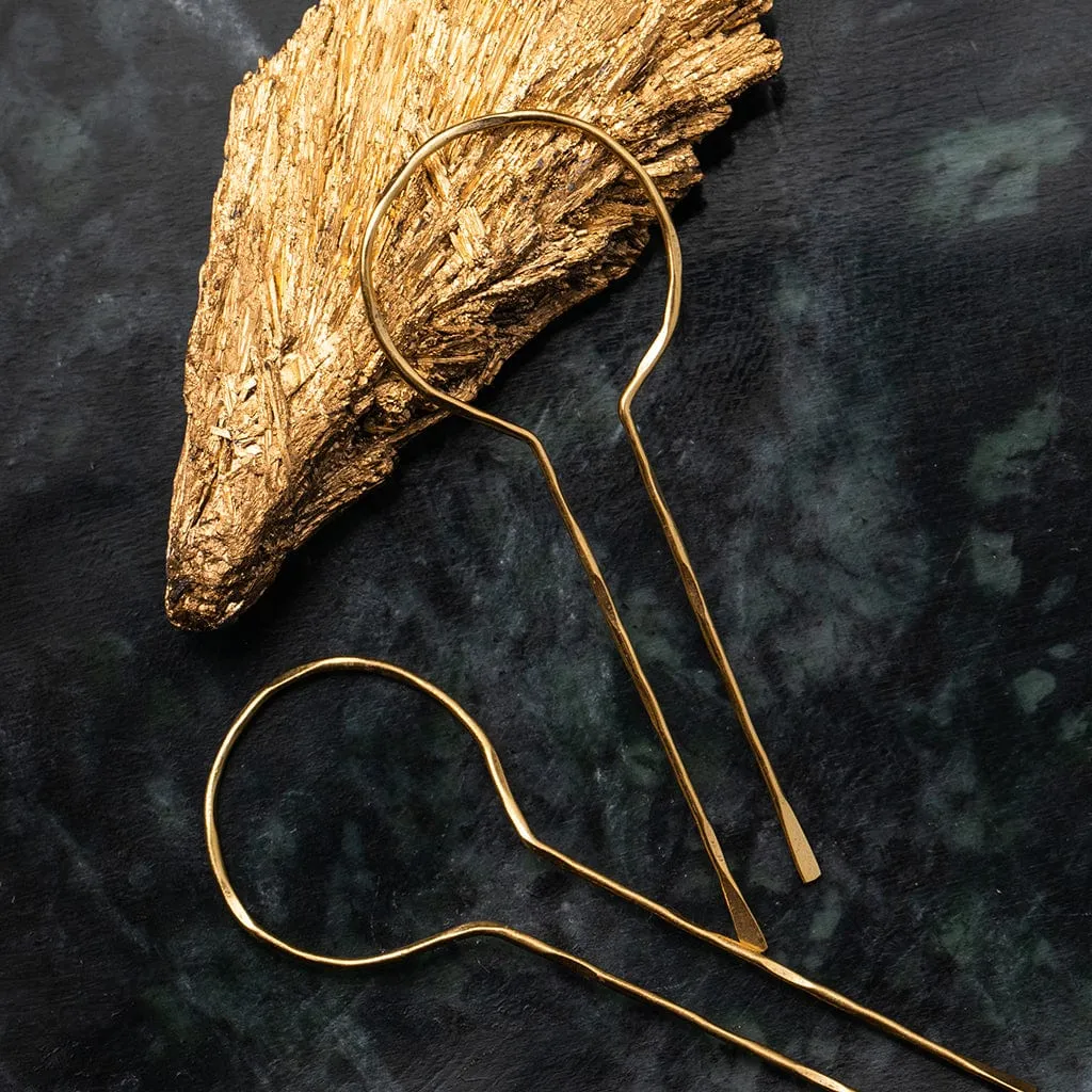 Scout Refined Earring Collection - Equinox Keyhole Hoop Gold Vermeil