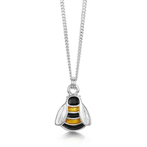 Sheila Fleet Bumblebee Enamel Dress Pendant in Yellow and Black Enamel (EPX273-YELBK)
