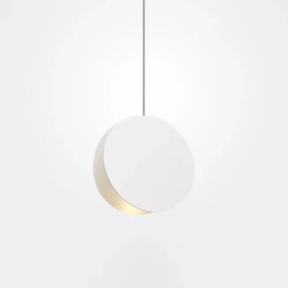 Shell-Inspired Round Pendant Lamp - Macaron Style - Metal - 1-Light Ceiling Light