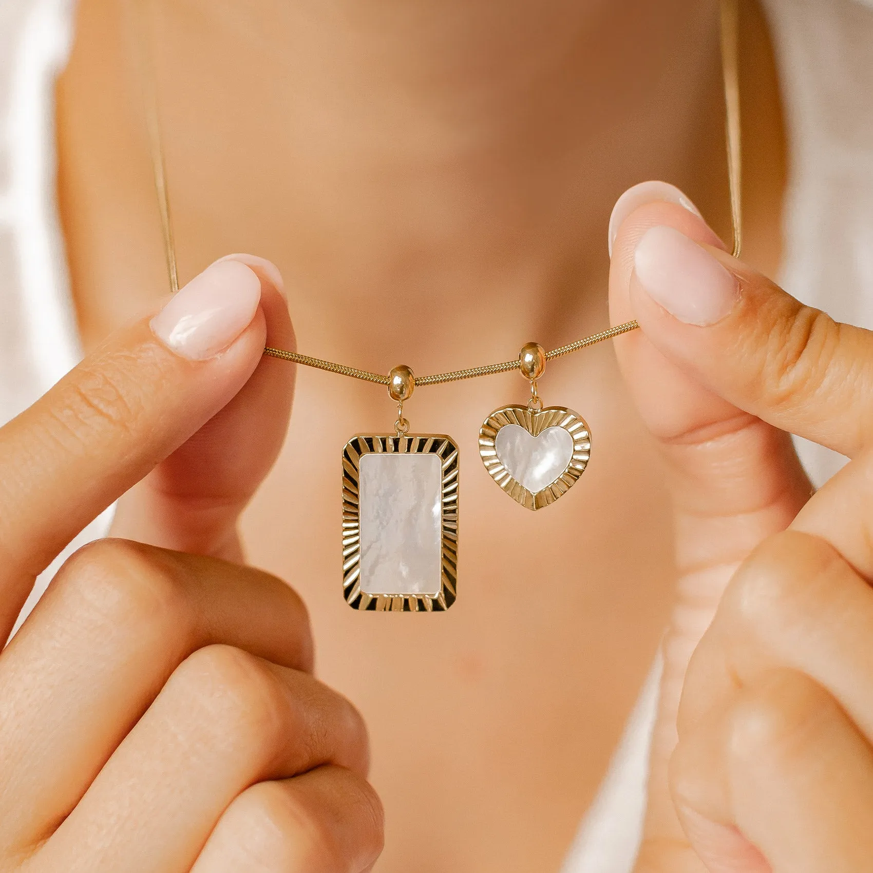 Shining Rectangle Pendant Gold